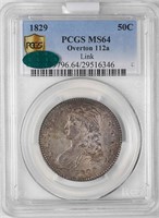 50C 1829 OVERTON 112A. PCGS MS64 CAC