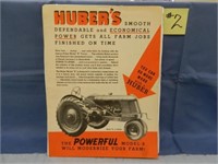Huber Model B On Rubber Tractor Etc. Brochures