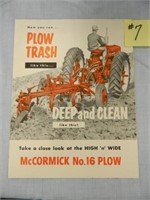 McCormick No. 16 Plow Advertising Brochures