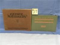 1905/1913 Geiser Machinery Manuals (Nice Cond.)