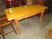 SOLID PINE 1 DRAWER KITCHEN TABLE
