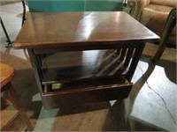 SOLID WOOD 1 DRAWER SIDE TABLE