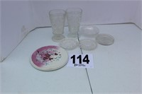 2 - Glasses, 4 - Coasters, Hot Plate U(235)
