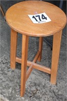 Wooden Stool (14" Diam. Seat - 24 3/4" Tall)