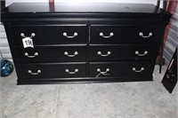 Black Dresser - 6 Full Drawers, 2 Jewelry Drawer,