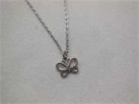 Sterling Silver Butterfly Necklace & Chain 16"L