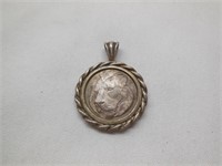 Leo Lion Coin Pendant, Astrology Sign 7/23-8/22