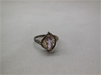 Avon Sterling Silver Ring Size 9, Purple Stone