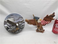 (2) Eagle Décor, Plate- Masters of the Sky,
