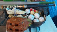Baseball Bats, Glove, Shoes, Bag, Ball