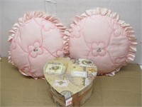 Decorative Pillows & Heart Shaped Box