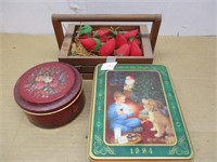 Assorted Decorative Boxes With Items Inside