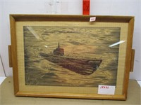 Oliver Hillory Jones Wall Picture World War II Sub