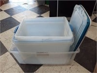 6 clear storage totes