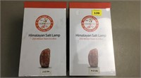 Two 9-12 lb Himalayan salt lamps