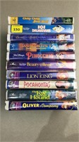 10 VHS tapes