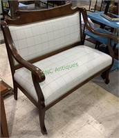 Nice antique love seat bench - completely
