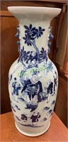 Extra large Chinese vase - dark blue and white