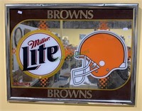 Mirror back bar sign - Miller Light Beer and