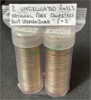 Coins - two uncirculated rolls National Park