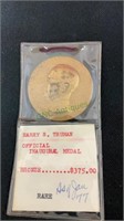 Harry S Truman official inaugural bronze