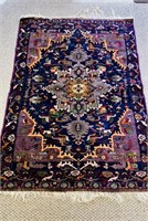 Antique Persian Tabriz carpet vibrant colored