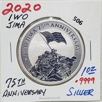 2020 1oz .999 Silver $1 Iwo Jima