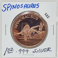 1oz .999 Copper Spinosaurus