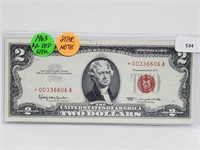 1963 $2 Red Seal Star Note