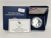 2011 Proof 90% Silver Comm Medal of Honor $1