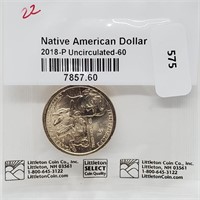 2018-P UNC Native Amer $1 Dollar
