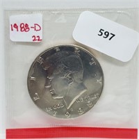 1988-D JFK Half $1 Dollar