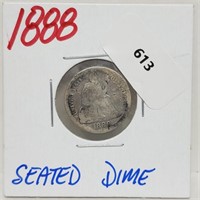1888 90% Silver Seated Dime 10 Cents
