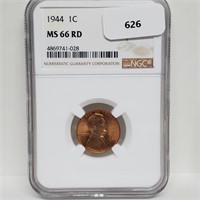NGC 1944 MS66RD Lincoln Wheat Penny