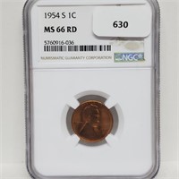 NGC 1954-S MS66RD Lincoln Wheat Penny