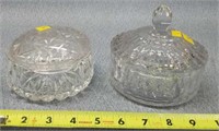 2- Clear Cut Crystal Candy Dishes