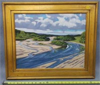 "View from West Gate Bridge" Acrylic Painting by