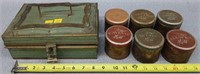 Antique Spice Tins with Box