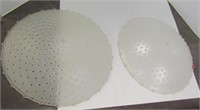 2 Hobb-nail Glass Light Covers