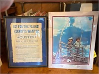 Custer Call to Arms Framed and Western Comical