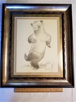 72 WD Berry Pencil Drawing, Framed