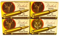 80 Rounds Of Weatherby .240 WBY Mag Ammunition