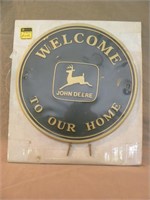 NIB John Deere Welcome To Our Home Front Door Sign