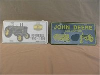 (2) New John Deere Decorative License Plates