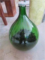 Green wine jug, 13" dia x 20
