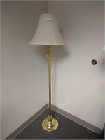 Brass Floor Lamp w/Fabric Shade