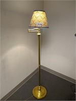 Brass Floor Lamp Reading Light w/Shade