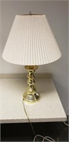Brass Table Lamp w/Fabric Shade