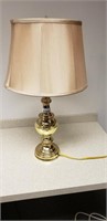 Brass Table Lamp w/ Fabric Shade