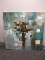 Art, Abstract Multi-Colored Oil Painting